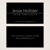 Einfach klassischer weißer Text auf schwarz (Vorne & Hinten)