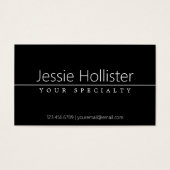 Einfach klassischer weißer Text auf schwarz (Vorderseite)