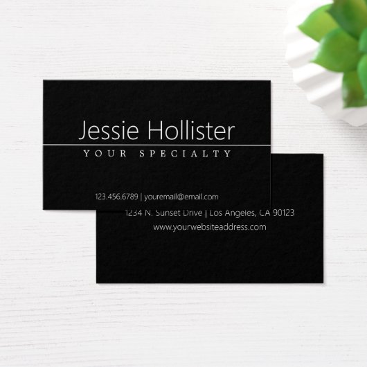 Einfach klassischer weißer Text auf schwarz (Schreibtisch)