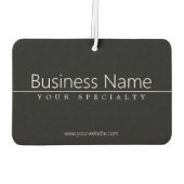 Einfach klassischer weißer Text auf schwarz Autolufterfrischer (Rückseite)