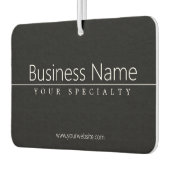 Einfach klassischer weißer Text auf schwarz Autolufterfrischer (Links)