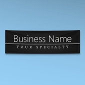 Einfach klassischer weißer Text auf schwarz Banner