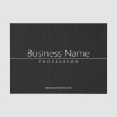 Einfach klassischer weißer Text auf schwarz Seidenpapier (Vorderseite)