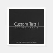 Einfach klassischer weißer Text auf schwarz Serviette (Vorderseite)