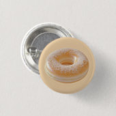 Einfach klassischer Zucker-Dusted Donut Button (Vorne & Hinten)