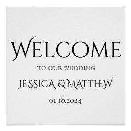 Einfach klassisches Begrüßungszeichen Poster