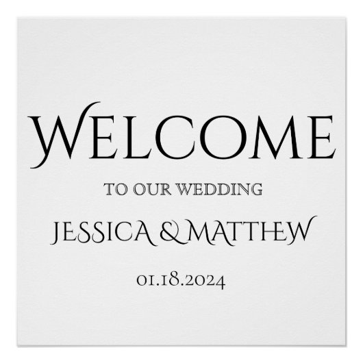 Einfach klassisches Begrüßungszeichen Poster (Vorderseite)