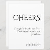 Einfach klassisches Hochzeitssegment Open Bar Sign (Vorne/Hinten)