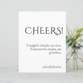 Einfach klassisches Hochzeitssegment Open Bar Sign (Stehend Vorderseite)