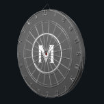 Einfach klassisches Monogramm Grau Dartscheibe<br><div class="desc">Modernes Dartboard mit schlichter,  grau-monogramm-Medaille mit klassischer Blocktypografie in Weiß. Personalisieren Sie das Monogramm initial; verwenden Sie das Menü,  um die Hintergrundfarbe oder Typografie zu ändern.</div>