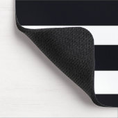 Einfach klassisches Schwarz-Weiß-Streifen Cool Mousepad (Ecke)