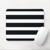 Einfach klassisches Schwarz-Weiß-Streifen Cool Mousepad (Mit Mouse)