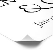 Einfach klassisches vertikales Begrüßungszeichen Poster (Ecke)