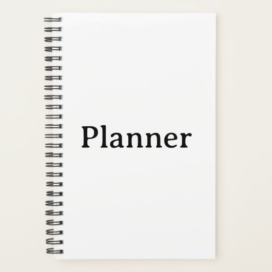 Einfach Klein 5,5" x 8,5" Softcover, schwarze Spir Planer (Vorderseite)