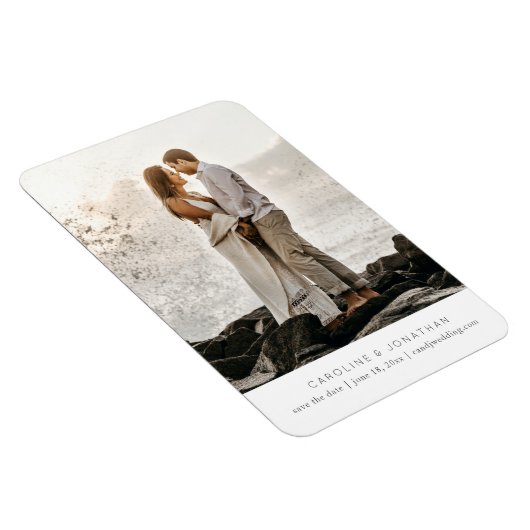 Einfach klein Save the Date, ein großes Foto Magnet (Rechte Seite)