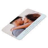 Einfach klein Save the Date, großes Foto blau Magnet (Linke Seite)