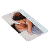 Einfach klein Save the Date, großes Foto blau Magnet (Rechte Seite)