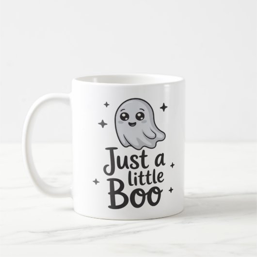 Einfach Kleiner Boo Lustiges Design Kaffeetasse (Links)