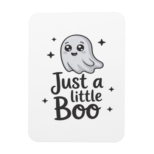 Einfach Kleiner Boo Lustiges Design Magnet (Vertikal)
