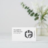 Einfach Klempner und Elektriker Visitenkarte (Stehend Vorderseite)