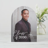 Einfach konfigurierbarer bearbeitbarer Abschluss Einladung (Stehend Vorderseite)