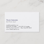 Einfach (königsblau) visitenkarte (Rückseite)