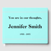 Einfach & konservativ Begräbnisbuch Gästebuch (Vorderseite)