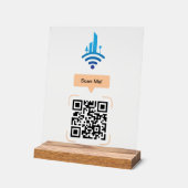 Einfach kostenloser QR-Code für WiFi Acrylschild (Winkel)