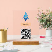 Einfach kostenloser QR-Code für WiFi Acrylschild (Hochzeit)