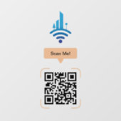 Einfach kostenloser QR-Code für WiFi Fensteraufkleber (Blatt)