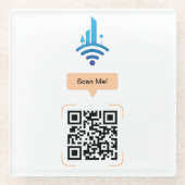 Einfach kostenloser QR-Code für WiFi Glasuntersetzer (Vorderseite)