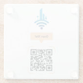 Einfach kostenloser QR-Code für WiFi Glasuntersetzer (Rückseite)
