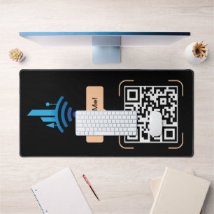 Einfach kostenloser QR-Code für WiFi Schreibtischunterlage