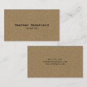 Einfach Kraftpapier-Telefonkarte Visitenkarte (Vorne/Hinten)