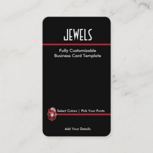 Einfach Kristall Jewelier - Kristall-Ruby-Logo Visitenkarte