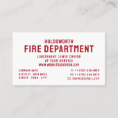 Einfach kühl, Feuerwehrmann Visitenkarte (Vorderseite)