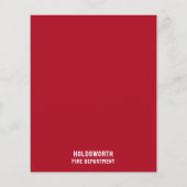 Einfach kühl, Feuerwehrrekrutierung Flyer (Hinten)