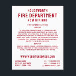 Einfach kühl, Feuerwehrrekrutierung Flyer<br><div class="desc">Einfach kühl,  Firefighter Recruitment Flyer vom Business Card Store.</div>