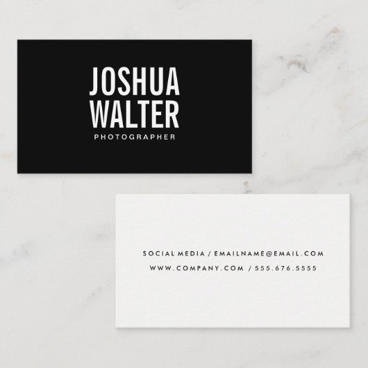 Einfach kühl visitenkarte (Vorne/Hinten)