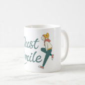 Einfach lächeln kaffeetasse (VorderseiteRechts)