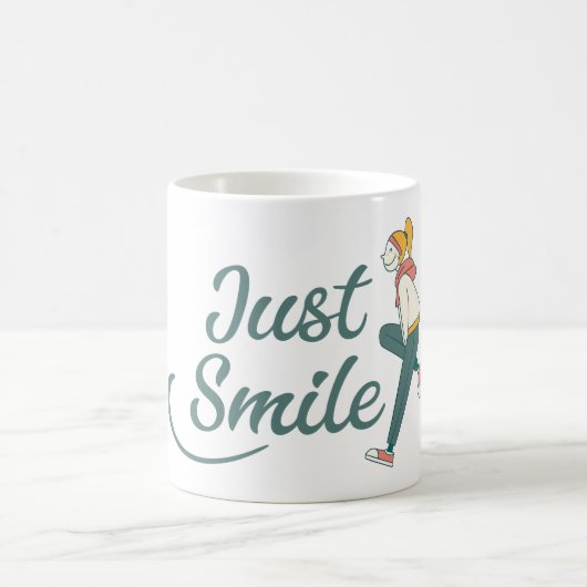 Einfach lächeln kaffeetasse (Mittel)