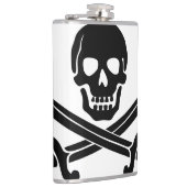 Einfach lächelnder Piratenschädel Flachmann (Rechts)