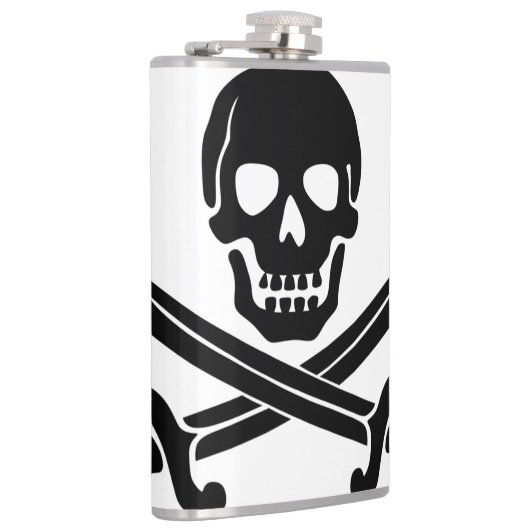 Einfach lächelnder Piratenschädel Flachmann (Rechts)