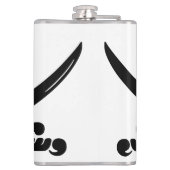 Einfach lächelnder Piratenschädel Flachmann (Rückseite)