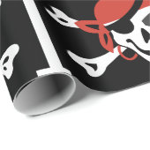 Einfach lächelnder Piratenschädel Geschenkpapier (Rolleneckpunkt)