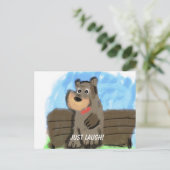 Einfach lachen postkarte (Stehend Vorderseite)