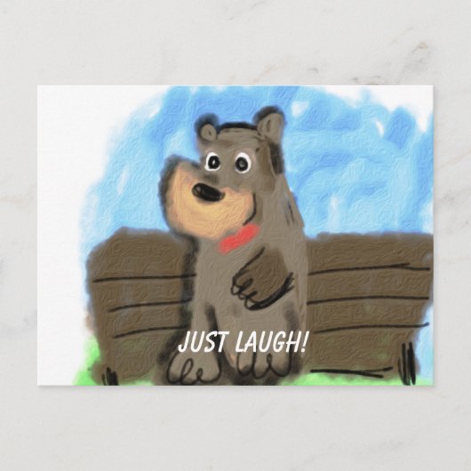 Einfach lachen postkarte (Vorderseite)