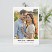 Einfach Lässiger und lustiger Text, Foto Save the Date (Stehend Vorderseite)