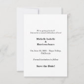 Einfach Lässiger und lustiger Text, Foto Save the  Save The Date (Rückseite)