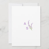 Einfach Lavender Wedding Details Umschließung Einladung (Rückseite)